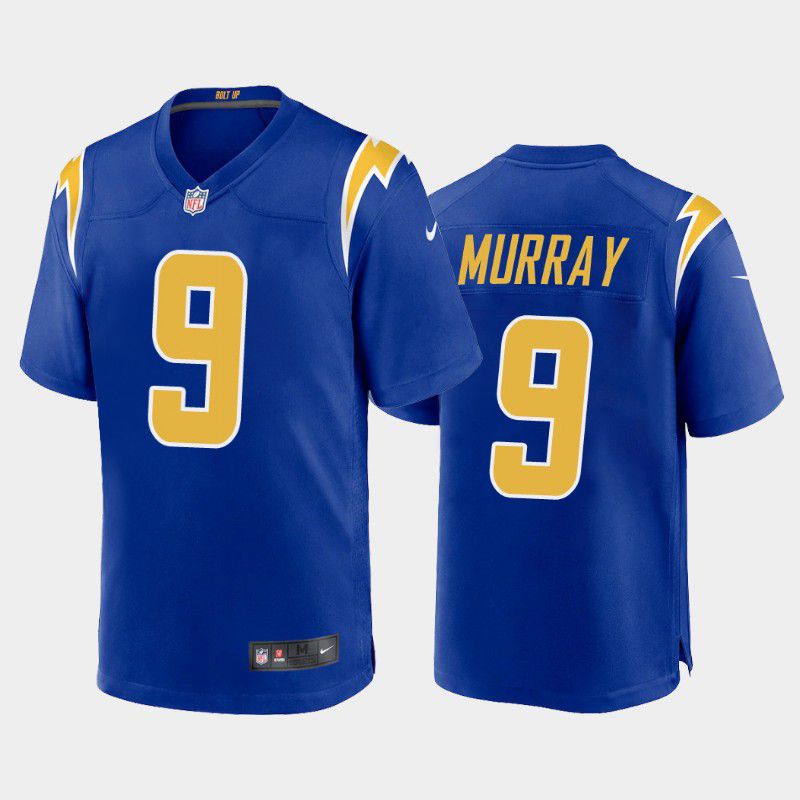 Men Los Angeles Chargers 9 Kenneth Murray Jr Nike Royal Game NFL Jersey